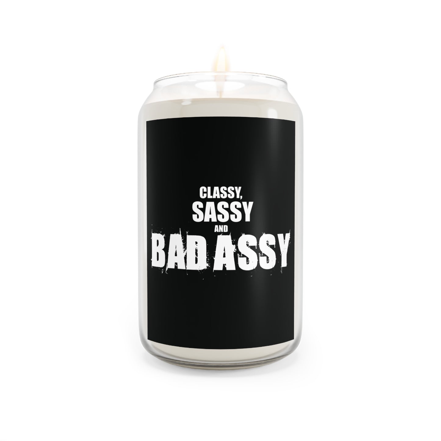 Classy Sassy and Bad Assy (Black) Scented  Motivational Candle, 13.75oz