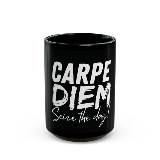 Carpe Diem Black Mug (15oz)